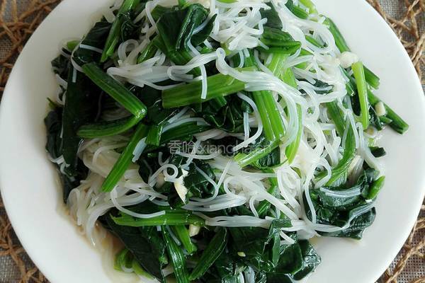 凉拌菠菜粉丝的做法图解5