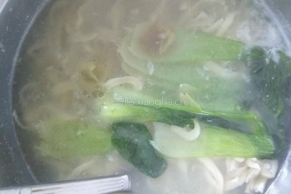 油菜汤面的做法图解9