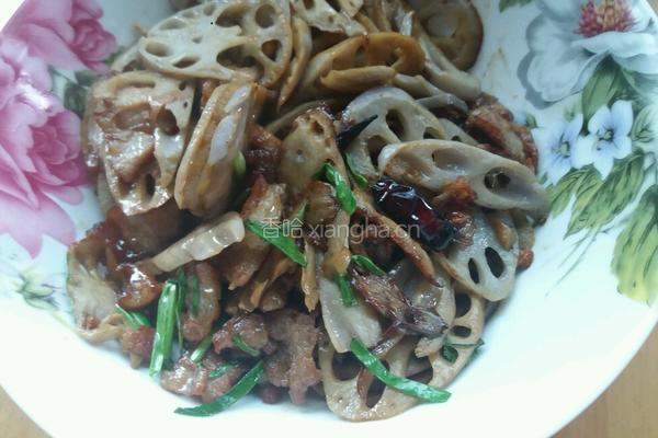 家常嫩藕炒肉的做法图解10