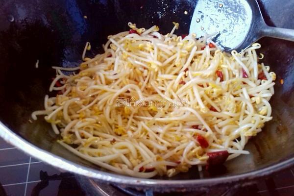 爆炒绿豆芽的做法图解4