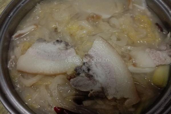酸菜粉条五花肉的做法图解6