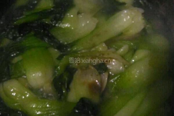 爆炒油菜的做法图解6