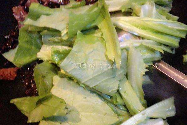 豆豉鲮鱼油麦菜的做法图解7