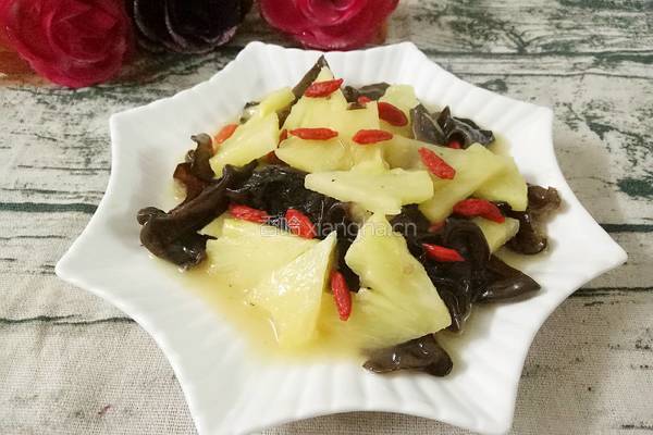 菠萝炒木耳的做法图解10