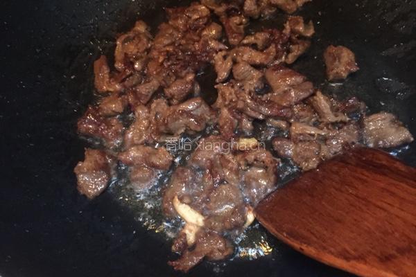 炒烤肉的做法图解3