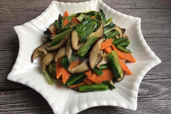 香菇炒油麦菜的做法图解8