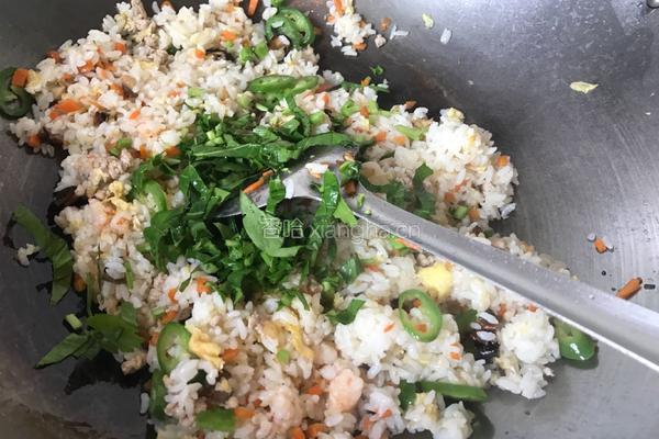 菠萝虾仁蛋炒饭的做法图解16