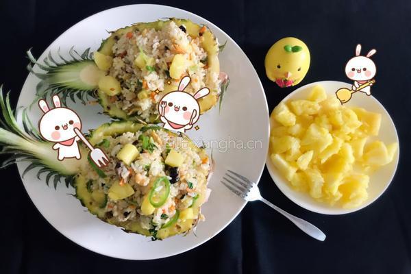 菠萝虾仁蛋炒饭的做法图解19