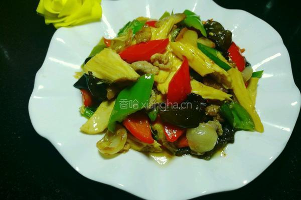腐竹炒肉的做法图解11