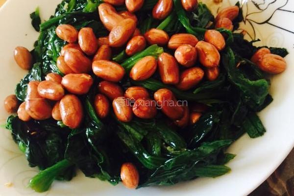 陈醋菠菜花生米的做法图解4