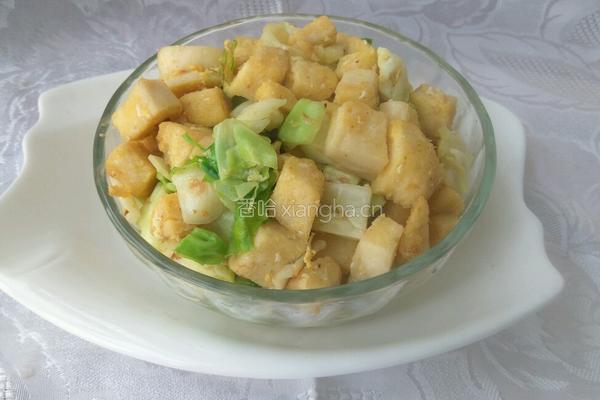 甘蓝炒馍丁