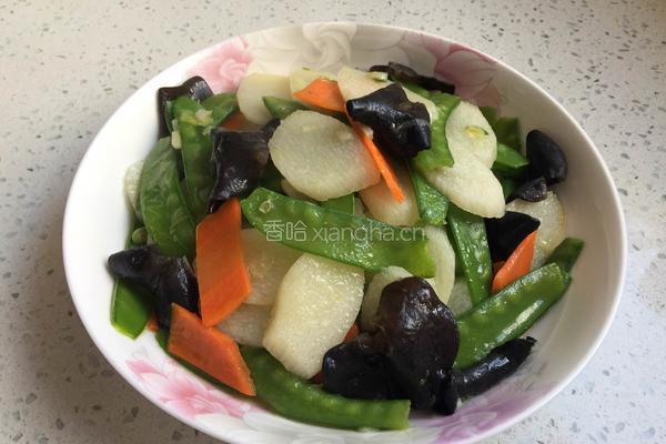 荷兰豆炒山药的做法图解8