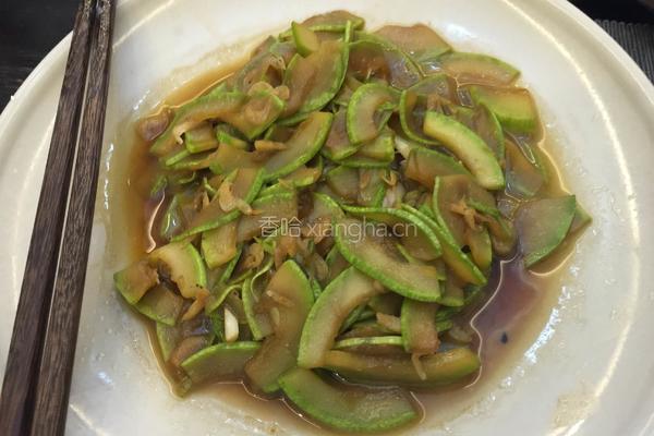 虾米角瓜小炒菜