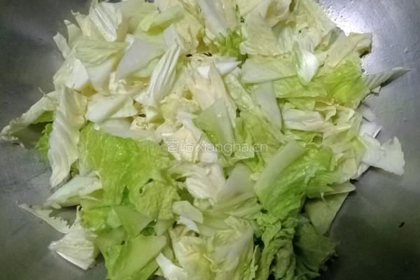 白菜大格扎炒肉的做法图解7