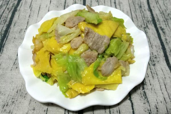 白菜大格扎炒肉的做法图解11
