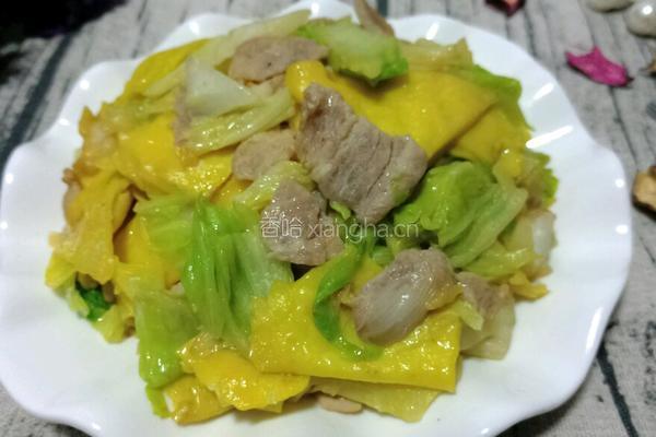 白菜大格扎炒肉的做法图解13