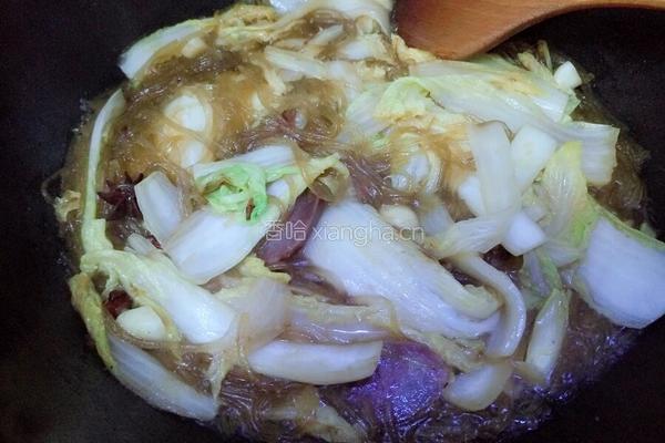 娃娃菜炖粉条的做法图解13