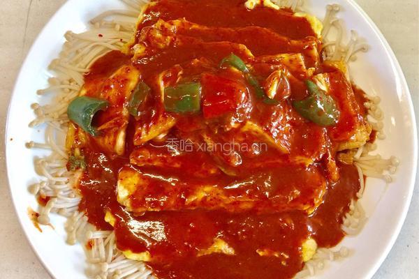 金针泡菜烧豆腐的做法图解7