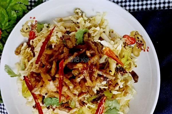 白菜炝肉丝的做法图解12