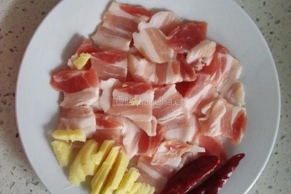 有机花菜炒肉片的做法图解2