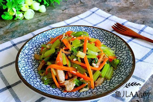 肉丝炝香芹的做法图解10