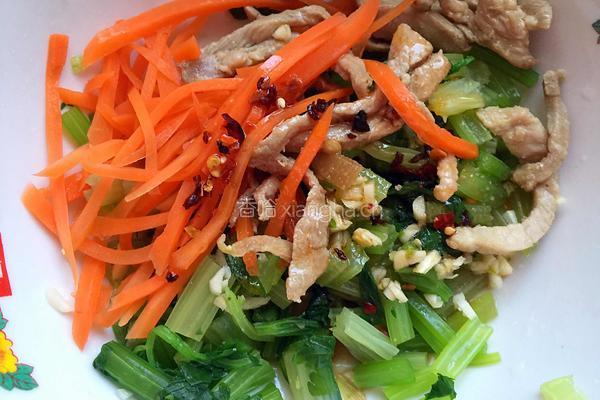肉丝炝香芹的做法图解9