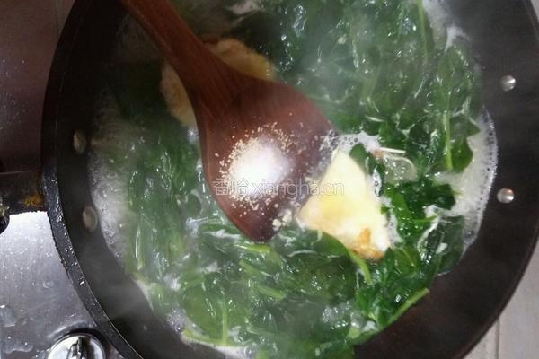 菠菜鸡蛋虾米面条的做法图解9