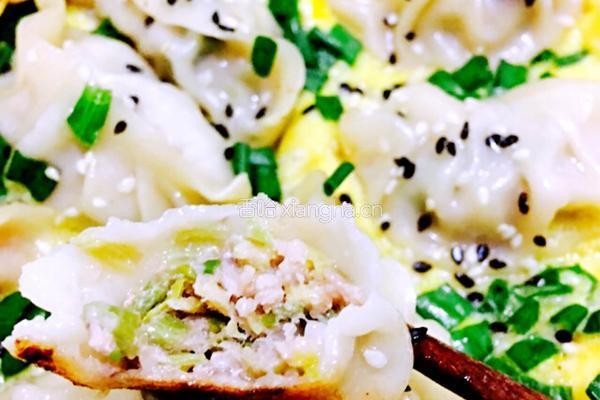 抱蛋煎芹菜猪肉饺的做法图解16