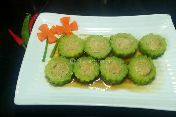 苦瓜酿肉的做法图解7