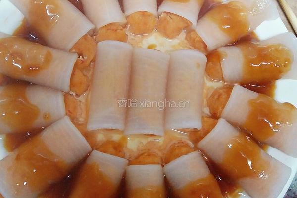 鱼肉萝卜卷的做法图解16