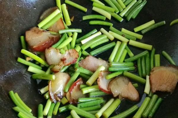 蒜薹辣炒腊肉的做法图解8