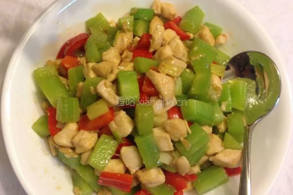 青笋鸡肉丁的做法图解7