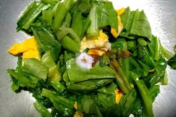 油麦菜炒鸡蛋的做法图解7