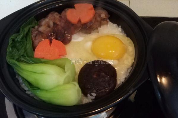 腊肠煲仔饭的做法图解7