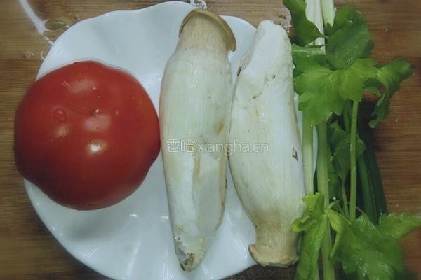 蕃茄杏鲍菇的做法图解1