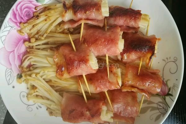 培根金针菇卷的做法图解4