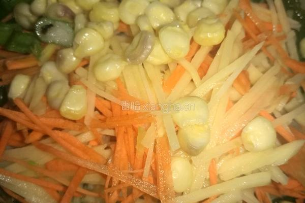 菠菜双丝饼的做法图解3