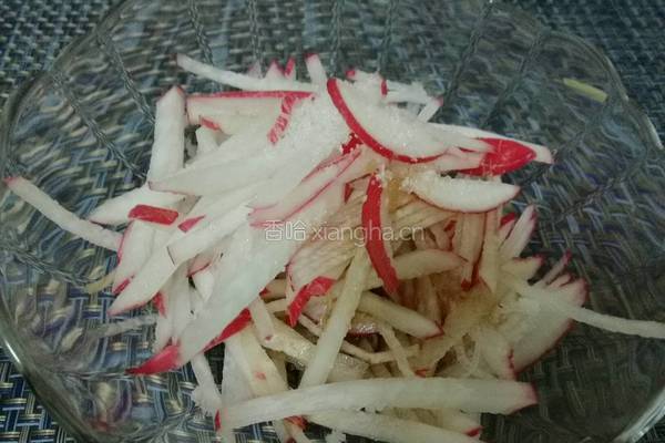爽拌豆芽萝卜丝的做法图解4