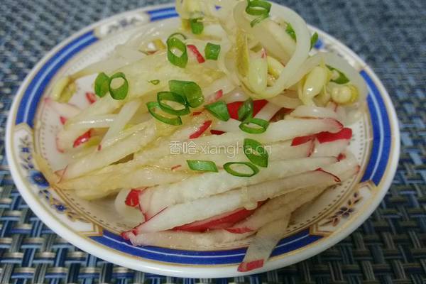爽拌豆芽萝卜丝的做法图解6