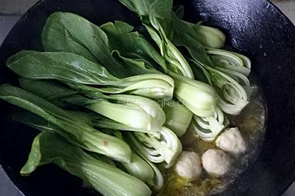 青菜烩肉丸的做法图解5