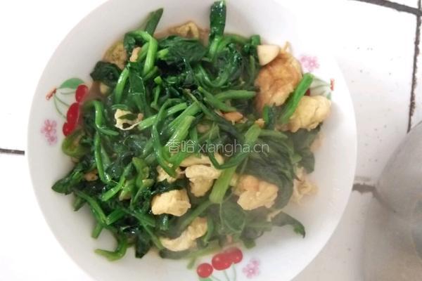 菠菜炒鸡蛋的做法图解4