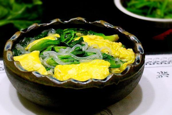 菠菜鸡蛋炖粉条的做法图解12