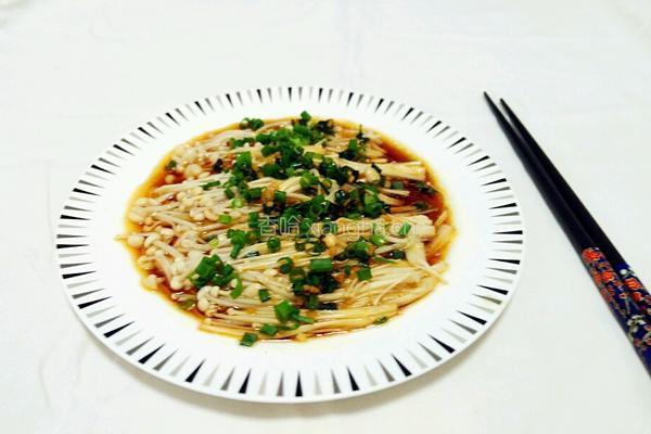 葱油蒸金针菇的做法图解7