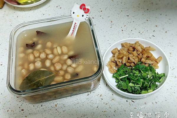 花生米拌萝卜干（自家腌制）的做法图解2