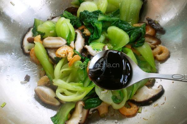 海米香菇油菜的做法图解13