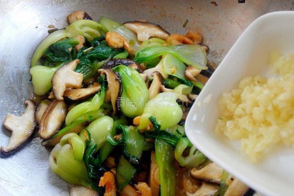 海米香菇油菜的做法图解15