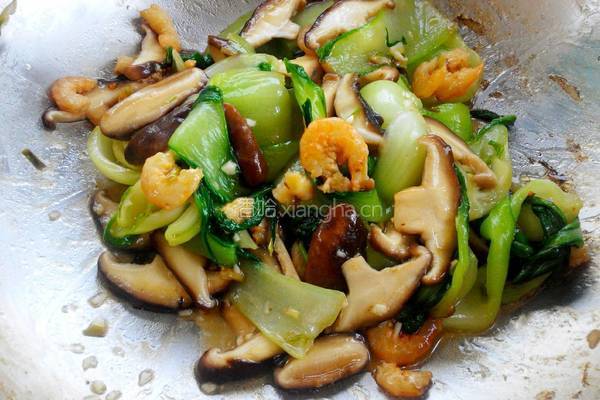 海米香菇油菜的做法图解16
