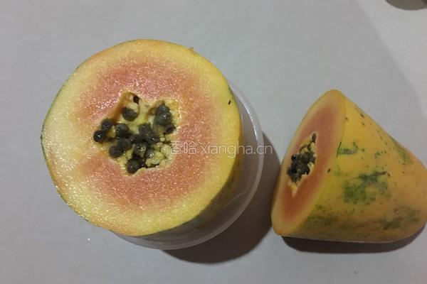 春风十里，不如木瓜牛奶冻的做法图解2