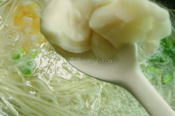 菠菜鸡蛋面的做法图解6
