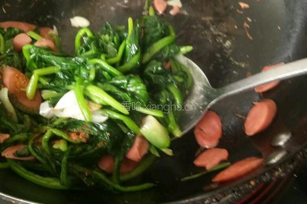 菠菜火腿肠的做法图解8